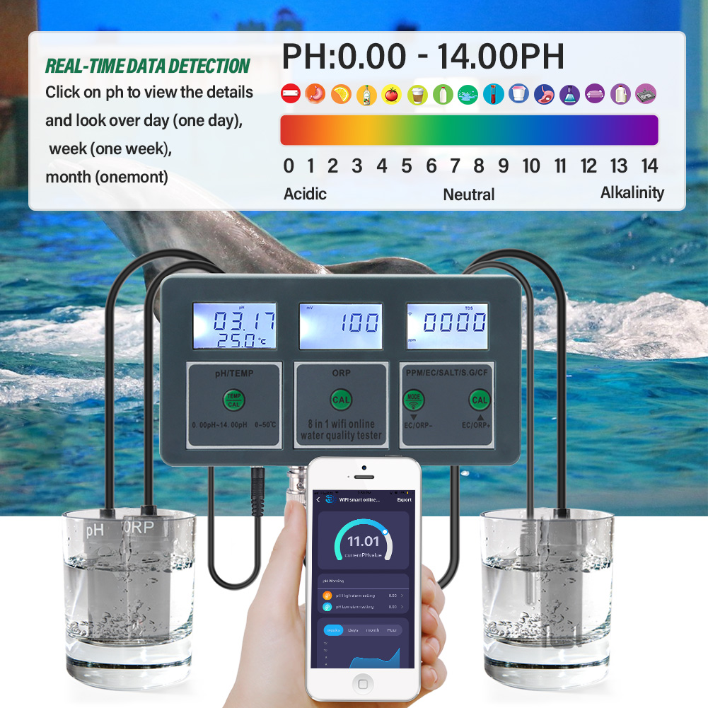 WiFi Tuya Medidor de PH inteli - Planted Aquarium Test Kit reseña y precio