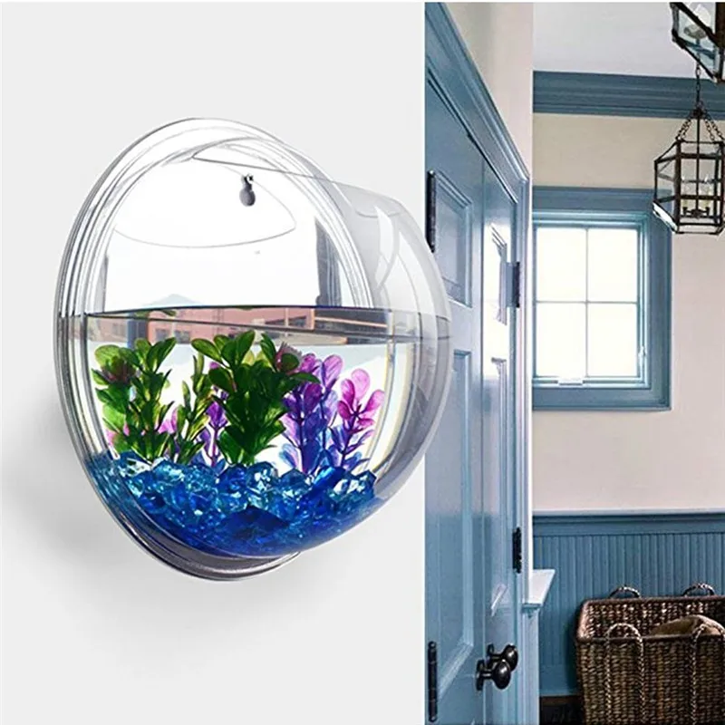 Acuario de pared colgante de a - Aquarium Plant Grass reseña y precio